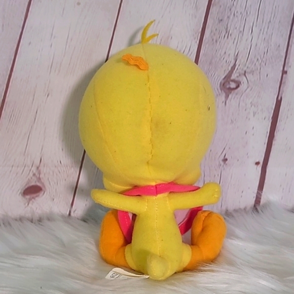 Vintage 90s Nanco Baby Looney Tunes Tweety Bird Tweety Pie Bib Plush Stuffed Toy - Picture 8 of 14